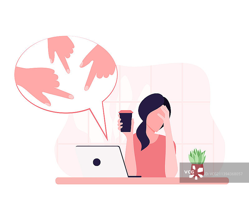 人们的手指向女孩图片素材