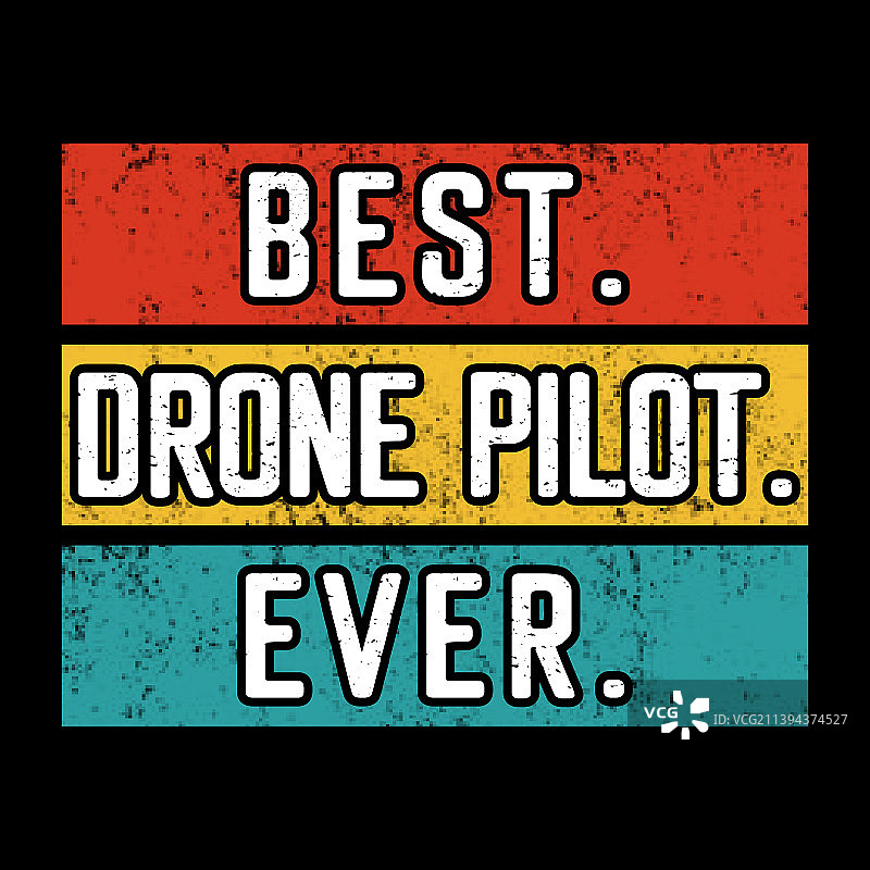 飞行员礼物复古无人机T恤设计图片素材