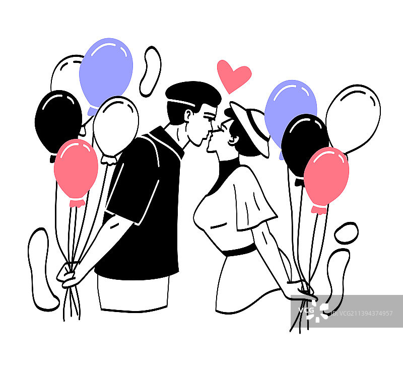 年轻浪漫的情侣图片素材