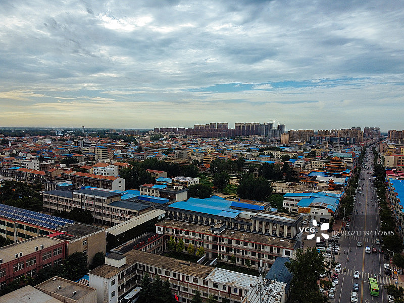 封丘县 南池路 黄石公园 财富公馆 南干道 航拍图片素材