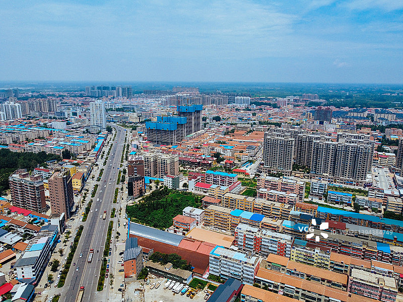 鄢陵县 花都大道 阳光城 四季花城 航拍图片素材