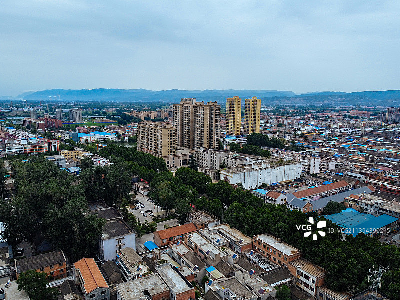 博爱县 工人文化宫 新世纪生活广场 中山国际广场 团结路 航拍图片素材