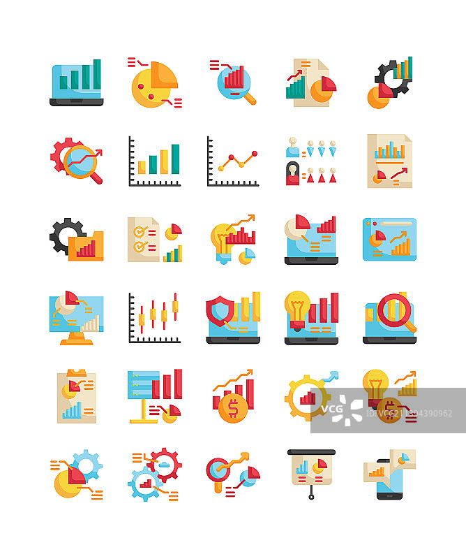 数据分析报告业务组织扁平化图片素材