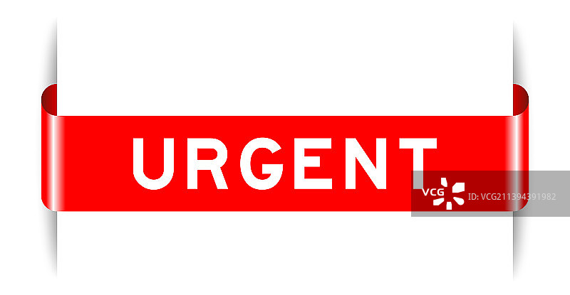 带有URGENT字样的红色标签banner图片素材