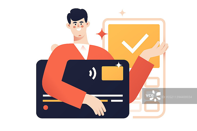 非接触无线在线交易图片素材