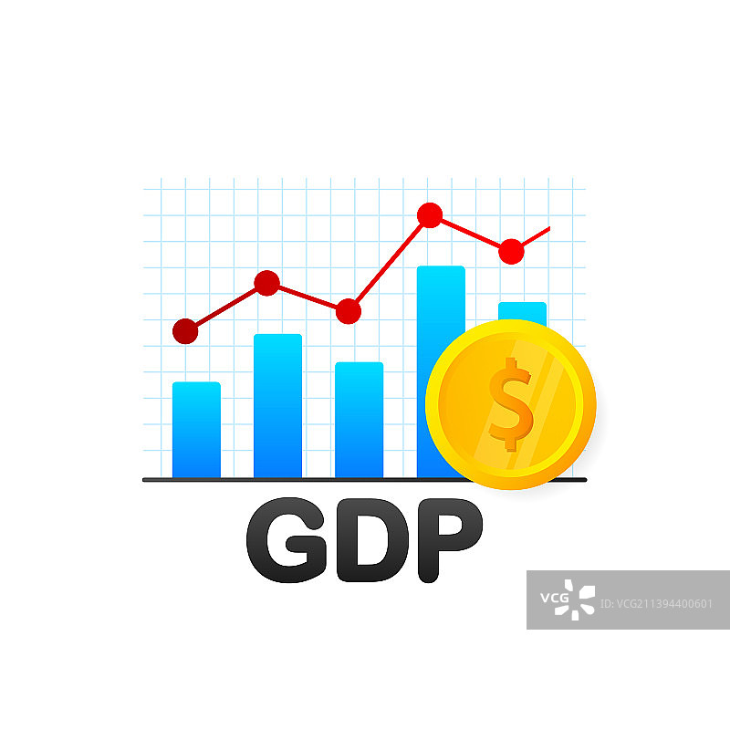 箭头图标：GDP（国内生产总值）图片素材