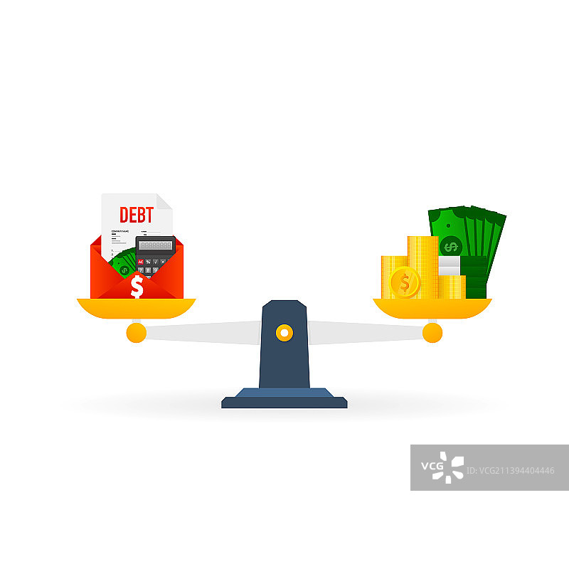 债务与金钱商业概念图片素材