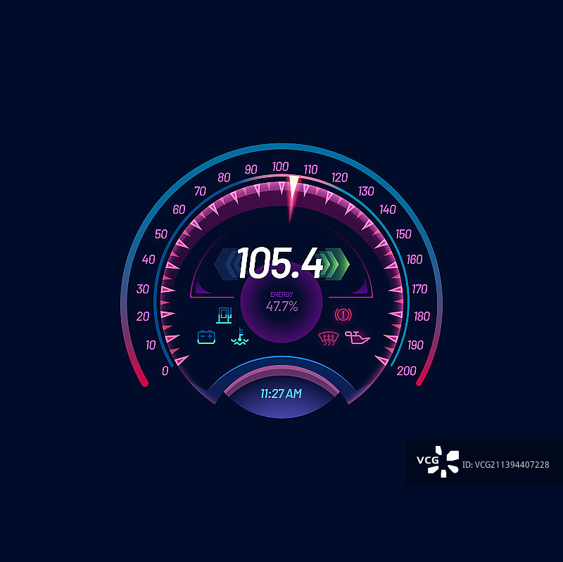 未来汽车速度表图片素材