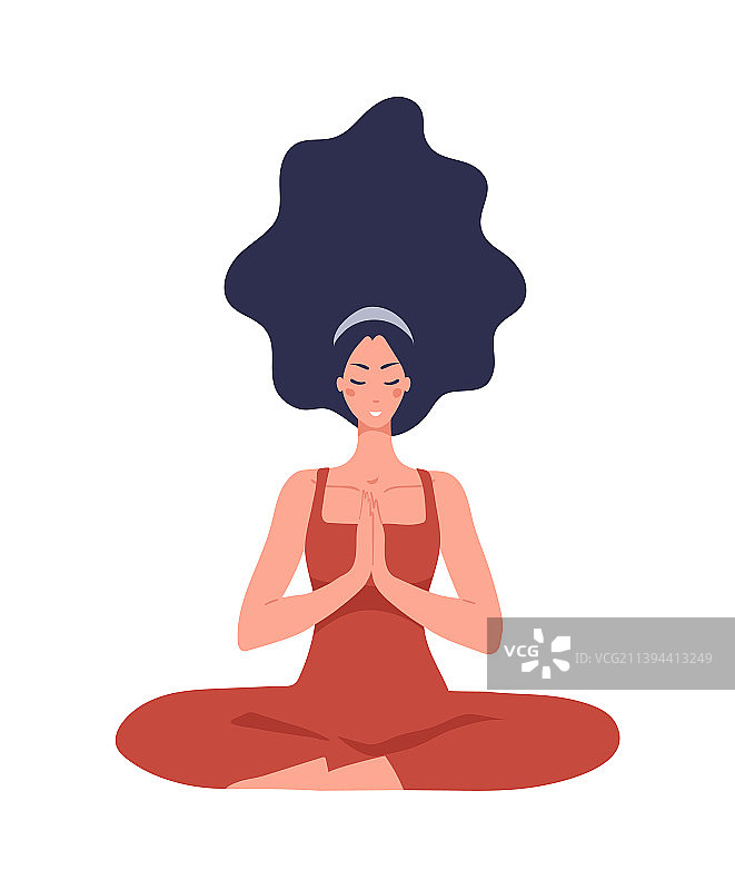 瑜伽女孩图标图片素材