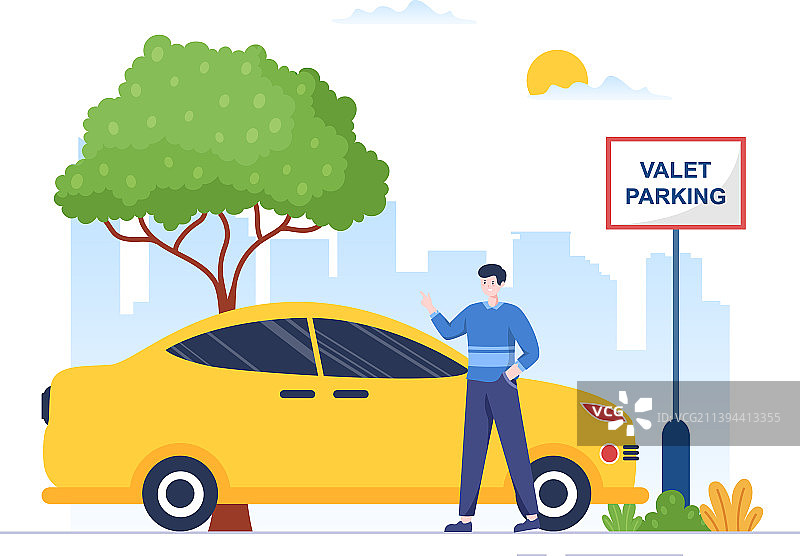 代客泊车票和多辆汽车图片素材