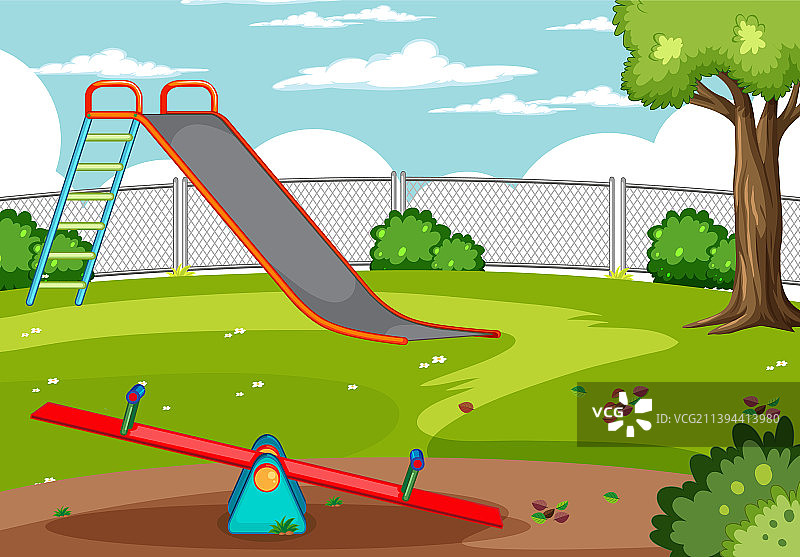 空荡荡的游乐场背景，有游乐设施图片素材
