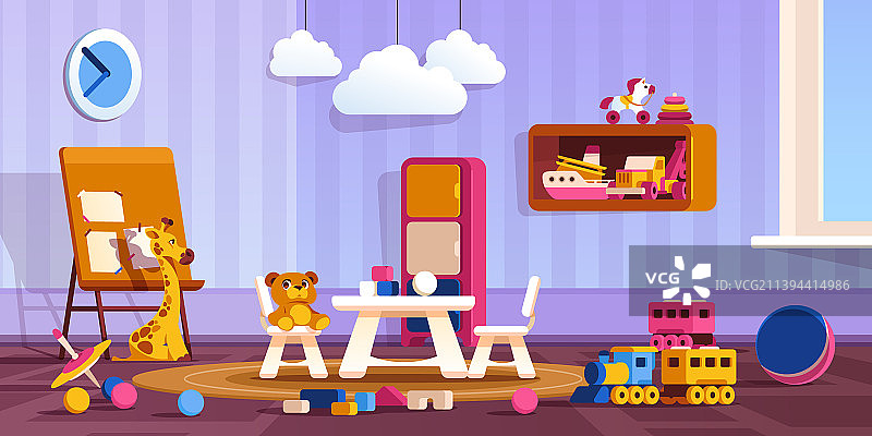 幼儿园房间卡通可爱游戏室图片素材