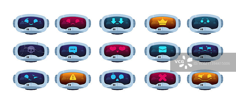 聊天机器人卡通头像显示图片素材