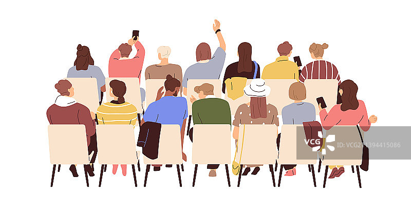 观众后视图（人群坐在后面）图片素材