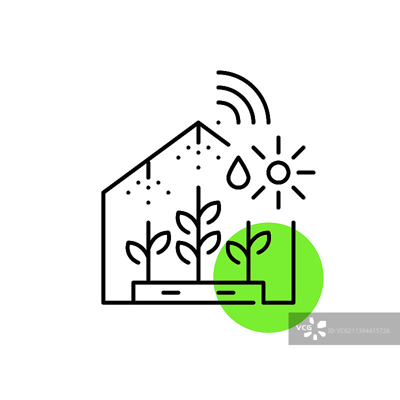 智慧农业：自动湿度温室图片素材