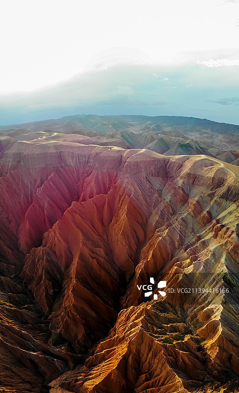 中国新疆昌吉丹霞地质公园和努尔加大峡谷图片素材