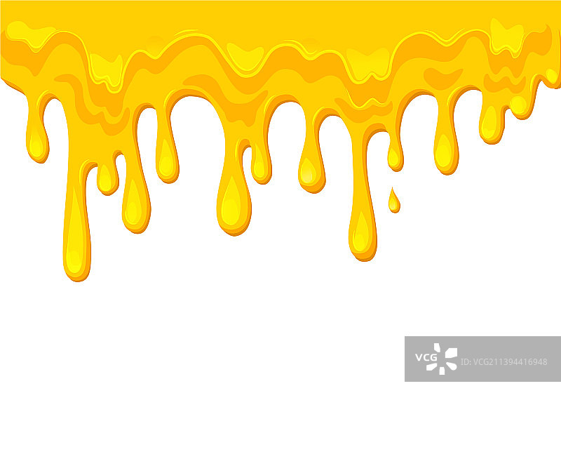 白色背景上的融化奶酪图片素材