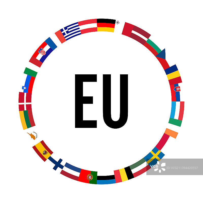 欧盟国家国旗圆形图标图片素材