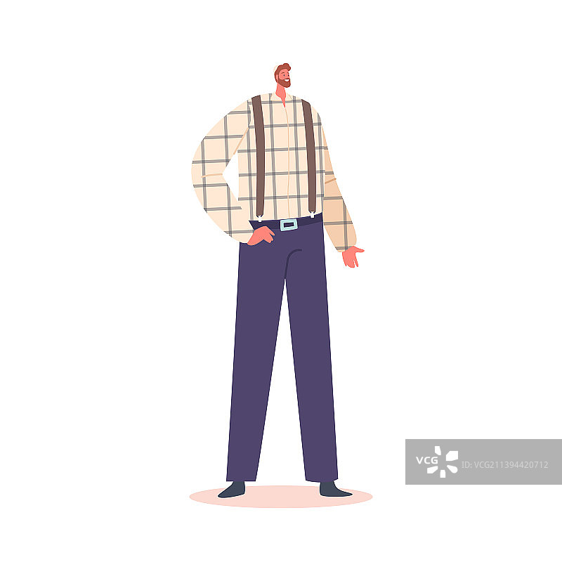 穿着格子衬衫的男人图片素材