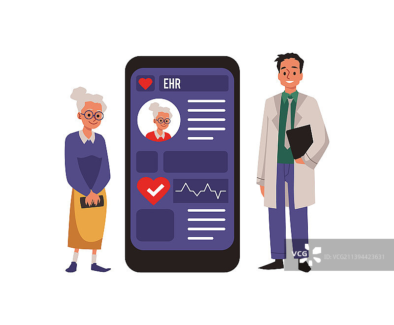 现代电子病历概念图片素材