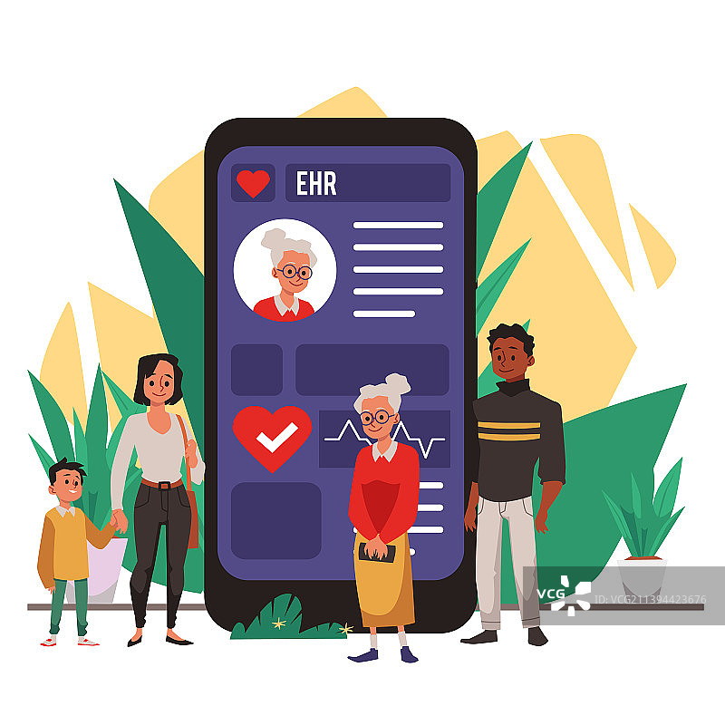 不同病人与大型移动设备图片素材