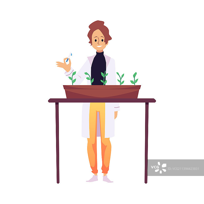 农艺师女科学家进行植物研究图片素材