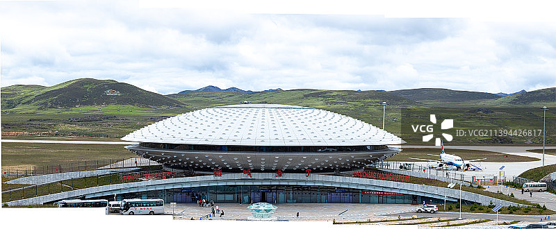 机场，稻城亚丁机场，高原机场，海拔最高的机场图片素材