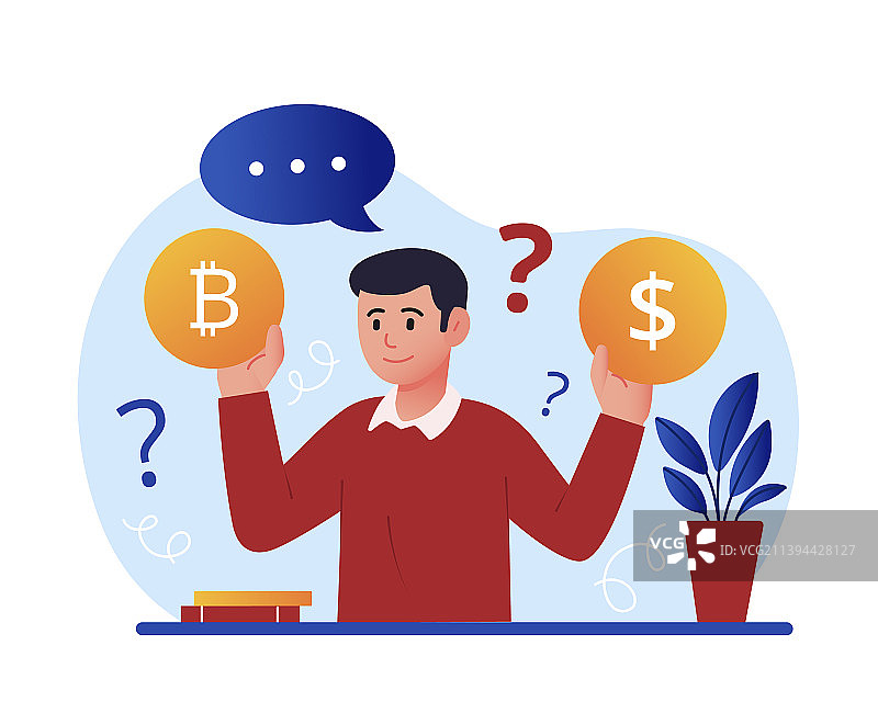 加密货币的概念图片素材