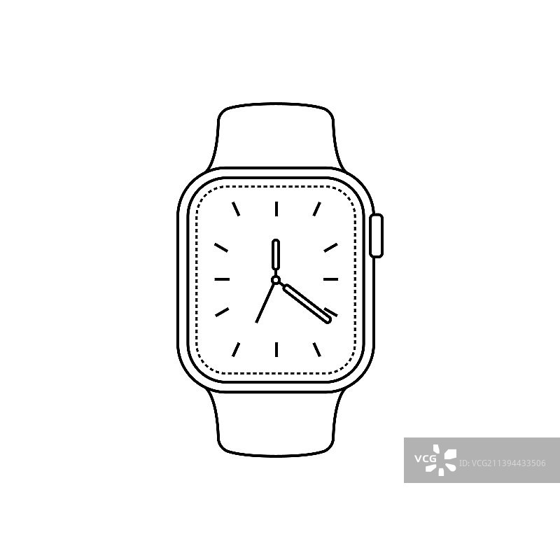 智能手表线稿图标图片素材