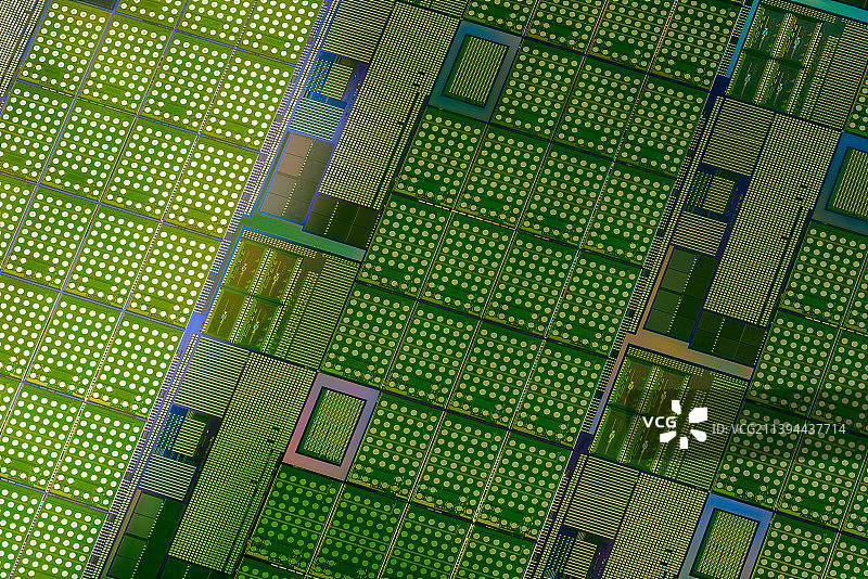 用于电子制造的硅晶圆微芯片图片素材