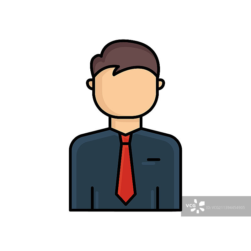 商人图标，男人佩戴领带图片素材