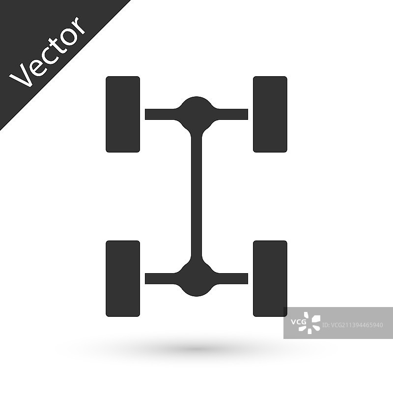 灰色汽车底盘图标白色背景图片素材