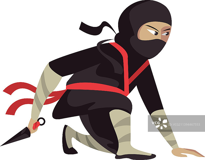 忍者武士与匕首图片素材