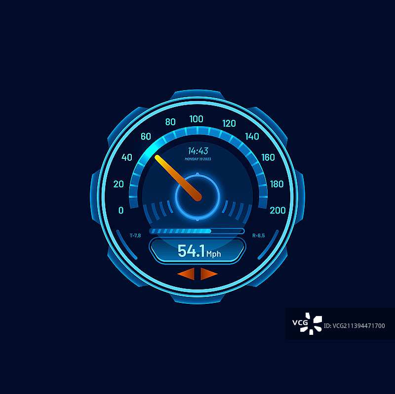 未来汽车速度计图片素材