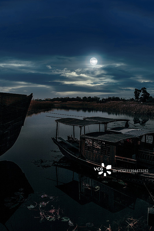 渔舟唱晚图片素材