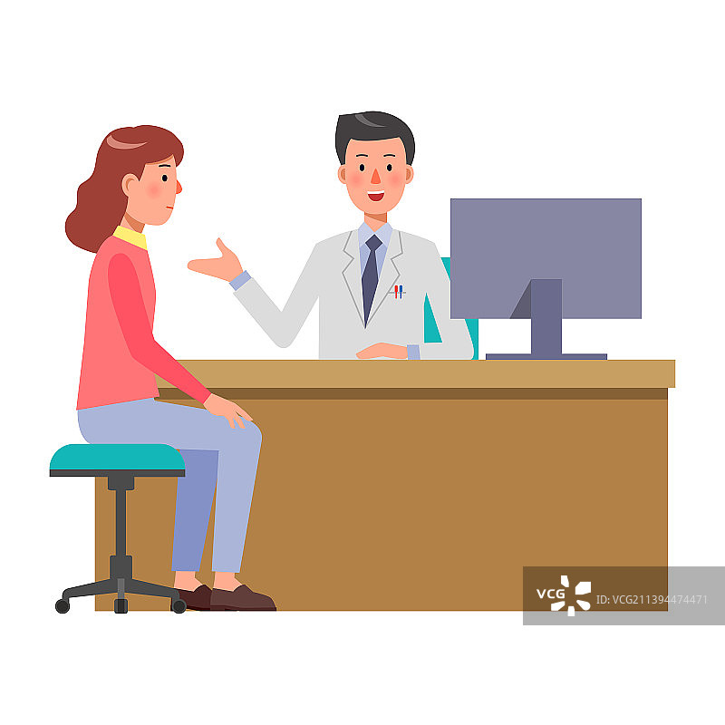 职业人物医生矢量插画图片素材