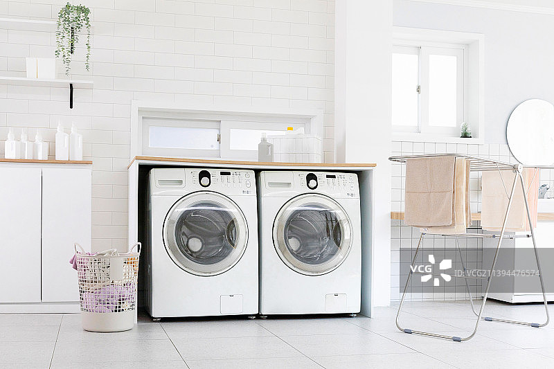 美学洗衣概念洗衣房图片素材