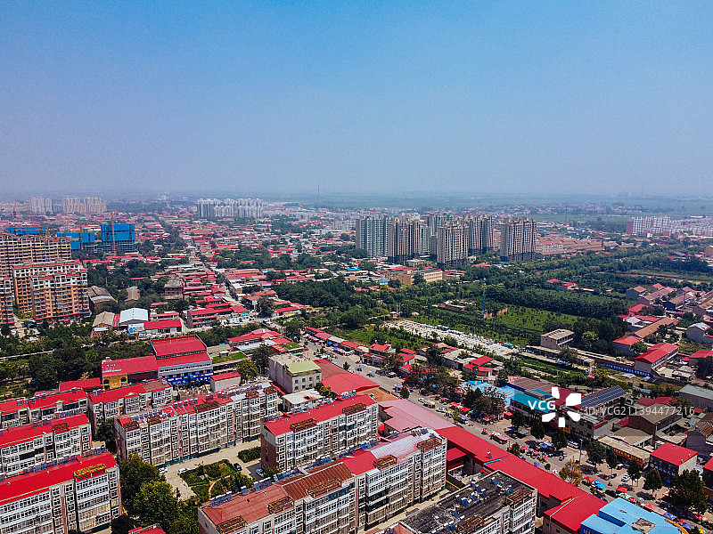 柏乡县 建设路 人民医院 汉牡丹广场 民心公园 航拍图片素材