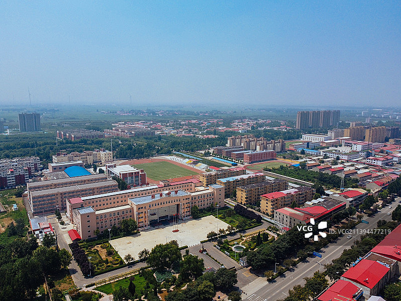 柏乡县 建设路 人民医院 汉牡丹广场 民心公园 航拍图片素材