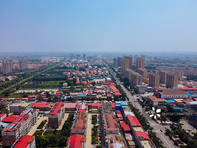 柏乡县 建设路 人民医院 汉牡丹广场 民心公园 航拍图片素材