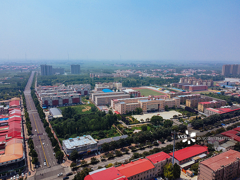 柏乡县 建设路 人民医院 汉牡丹广场 民心公园 航拍图片素材