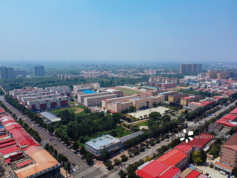 柏乡县 建设路 人民医院 汉牡丹广场 民心公园 航拍图片素材