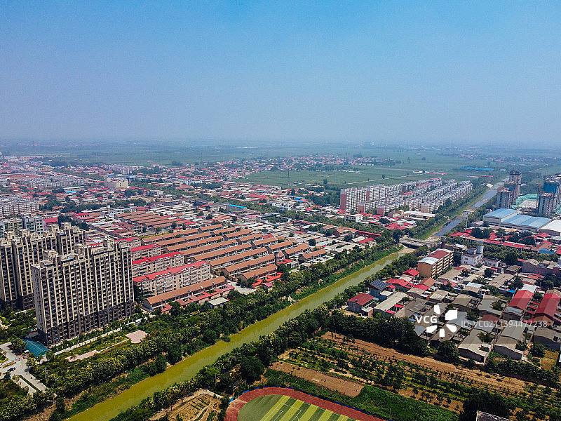 柏乡县 建设路 人民医院 汉牡丹广场 民心公园 航拍图片素材