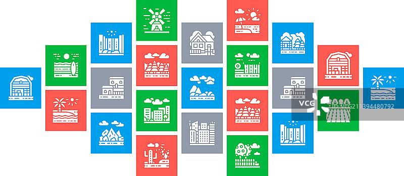 扁平风网页banner桥梁森林图片素材