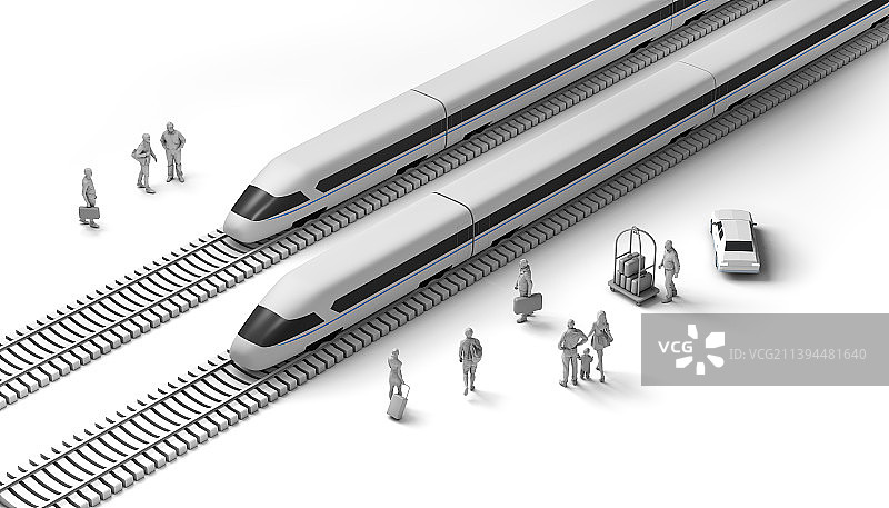 高速列车交通出行方式图片素材