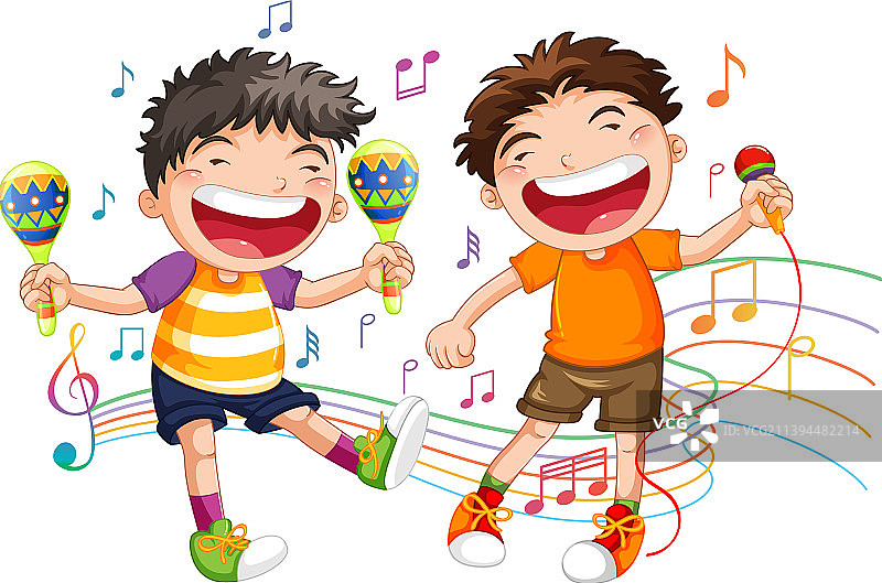 唱歌跳舞的男孩图片素材