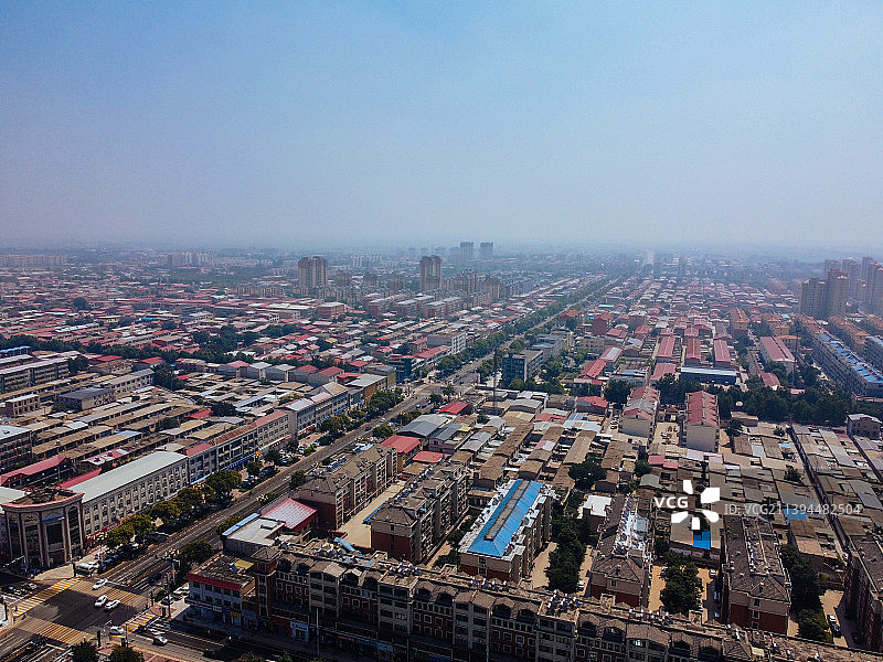 内丘县 扁鹊大道 扁鹊公园 太和公园 人民医院 航拍图片素材