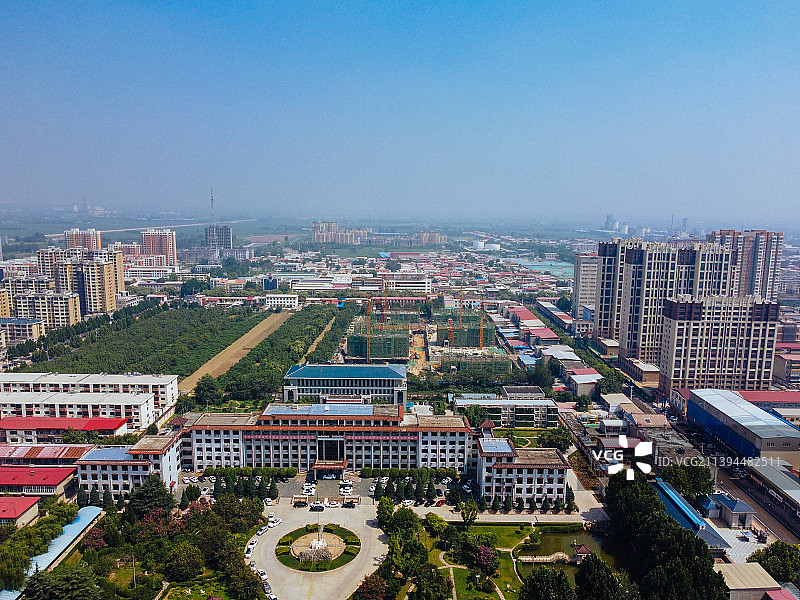 内丘县 扁鹊大道 扁鹊公园 太和公园 人民医院 航拍图片素材