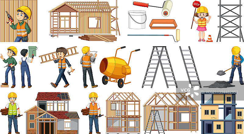 施工现场物品合集图片素材