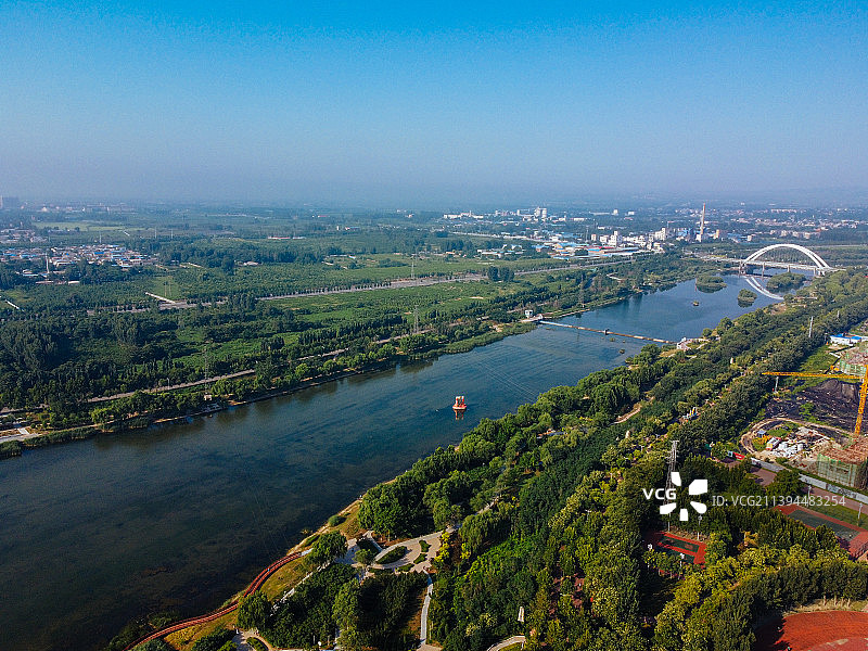 邢台市 七里河体育公园 钢铁路大桥 秀水湾 百泉大道图片素材